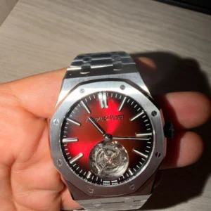 Reloj Línea Ejecutiva Suprema – Edición Tourbillon Volante "Burgundy Fumé"