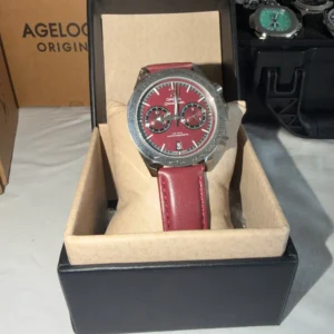Cronógrafo Deportivo de Alta Velocidad – Línea Master Chrono “Racing Crimson”