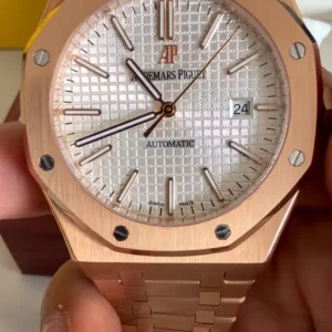 Reloj de Alta Ingeniería Náutica – Línea Geometric Oak (Rose & White)